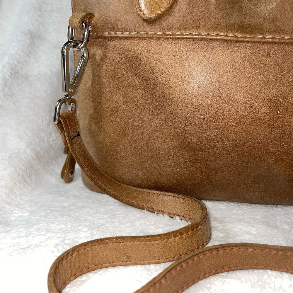 Roots Grace Tribe Leather Brown Classic Satchel Bag made in Canada